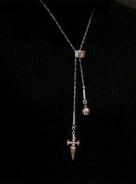 全职猎人克拉维卡项链做旧风小众设计感可拉伸长毛衣链送男友礼物