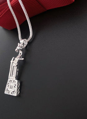 蒙古元素马头琴项链吊坠链子民族风精品复古原创款游牧风礼品周边