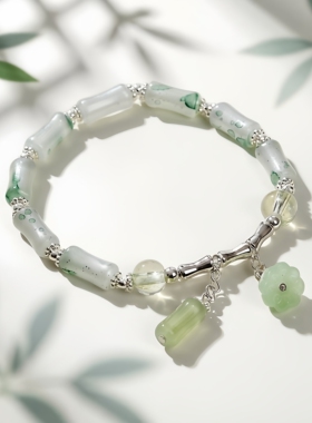 古风渐变竹节莲蓬手链汉服白搭