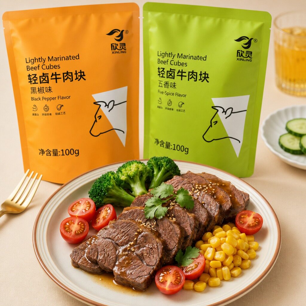健身牛肉即食低代餐减高蛋白卤牛肉真空速食零食脂黑椒五香酱牛肉
