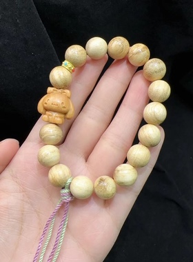 10MM奶香木搭配檀香木玉桂狗配件手链手串