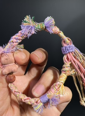 血柏木无脸熊纯手工玉米结手链民族风棉绳编织手绳diy半成品