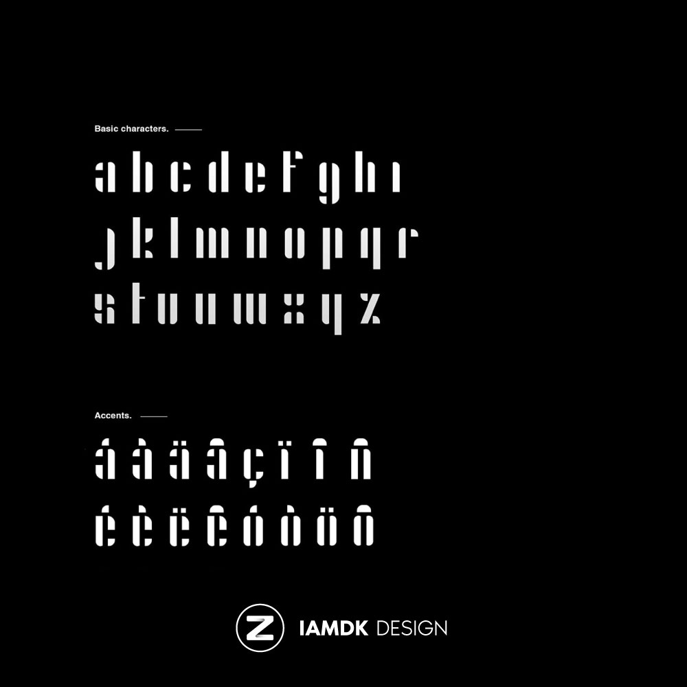 Shape Font 潮流圆角刀片切割英文字体平面设计素材 F2020041501 - 图2