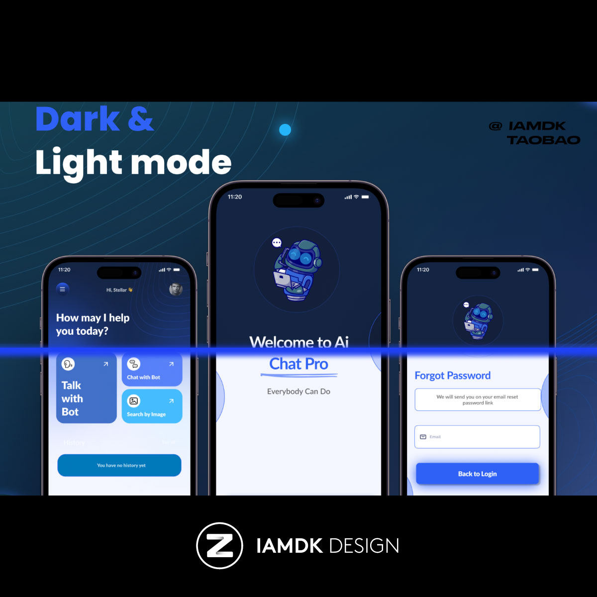 75+屏双配色Ai智能聊天机器人软件APP UI界面设计Figma模板素材