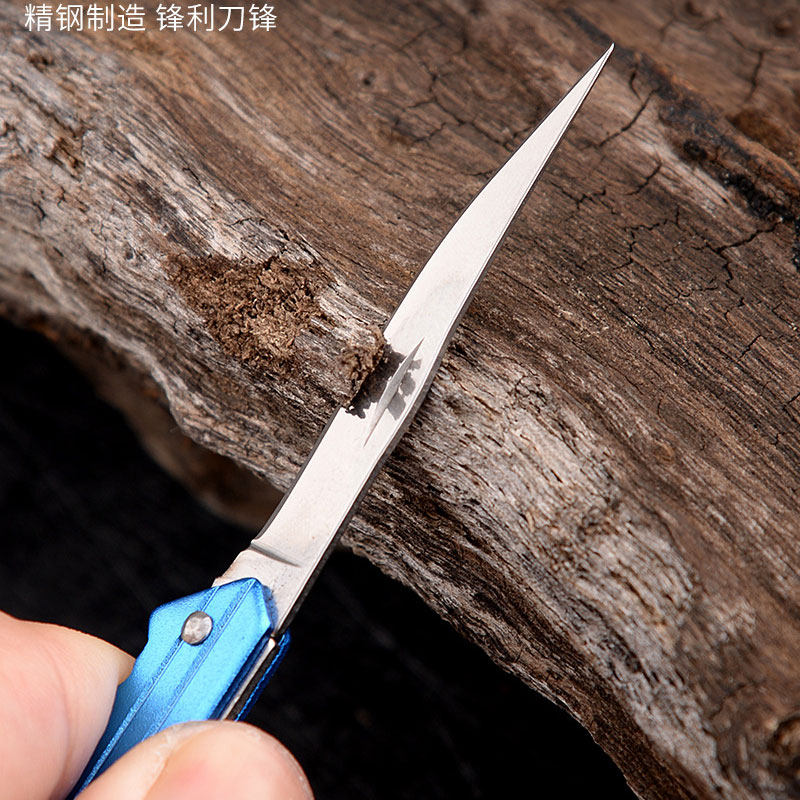 便携式钥匙刀扣防身装备户外小刀迷你随身折叠刀旅行不锈钢水果刀
