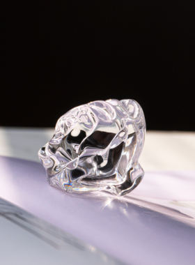 捷克进口水晶玻璃情侣送礼小摆件