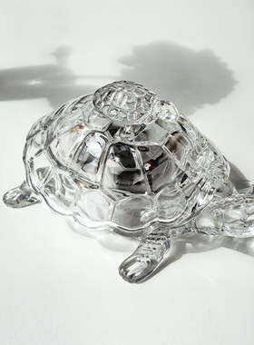 捷克bohemia带盖母子乌龟水果盘