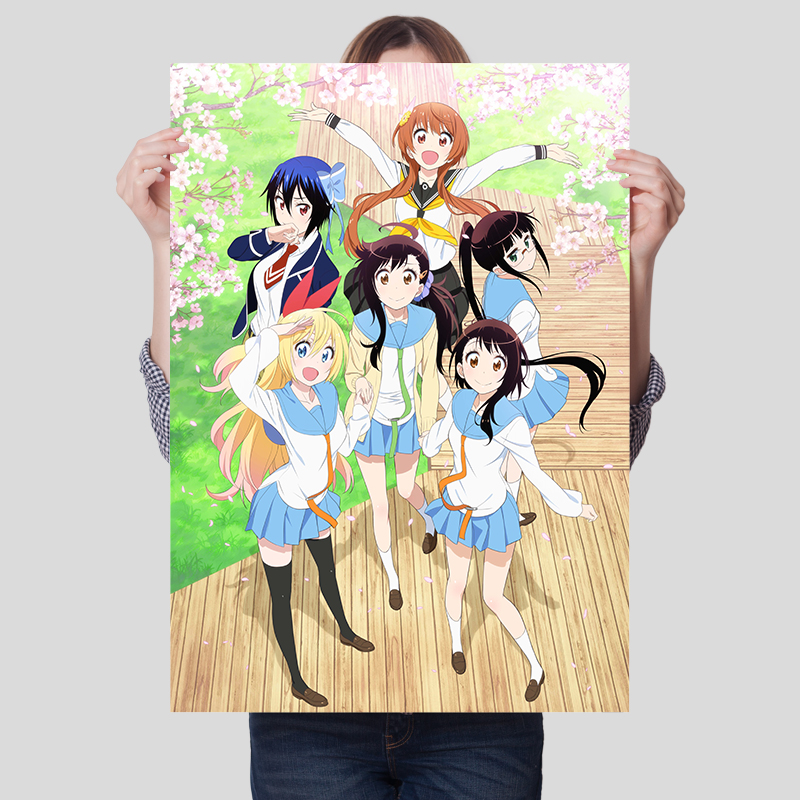 伪恋桐崎千棘小野寺小咲动漫电影海报周边宿舍卧室自粘墙贴挂壁画 次元理想乡 淘优券