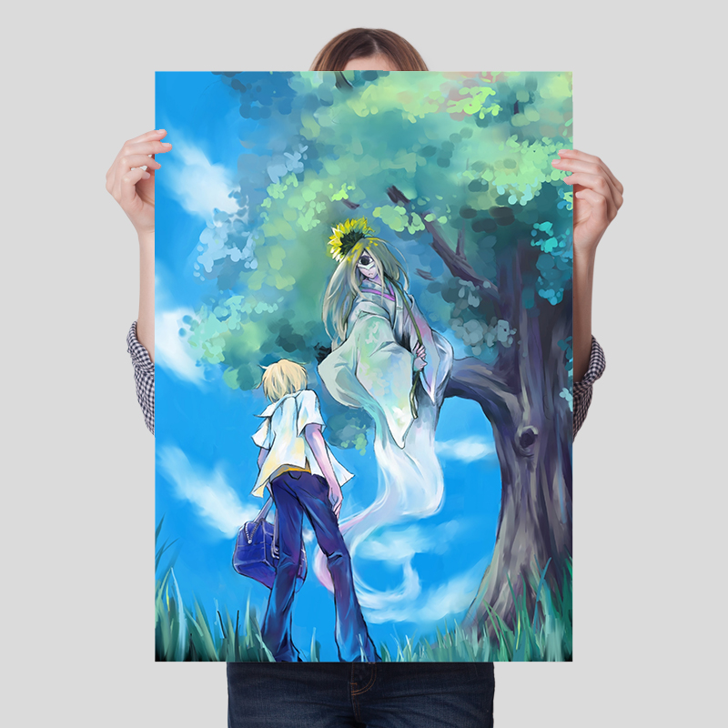 夏目友人帐猫咪老师玲子动漫电影海报周边宿舍卧室自粘墙贴挂壁画 - 图1