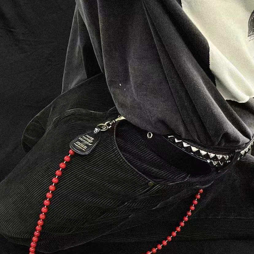 CG福利 青春版纯铜红玛瑙裤链 erd风格裤链 小众设计潮流穿搭饰品
