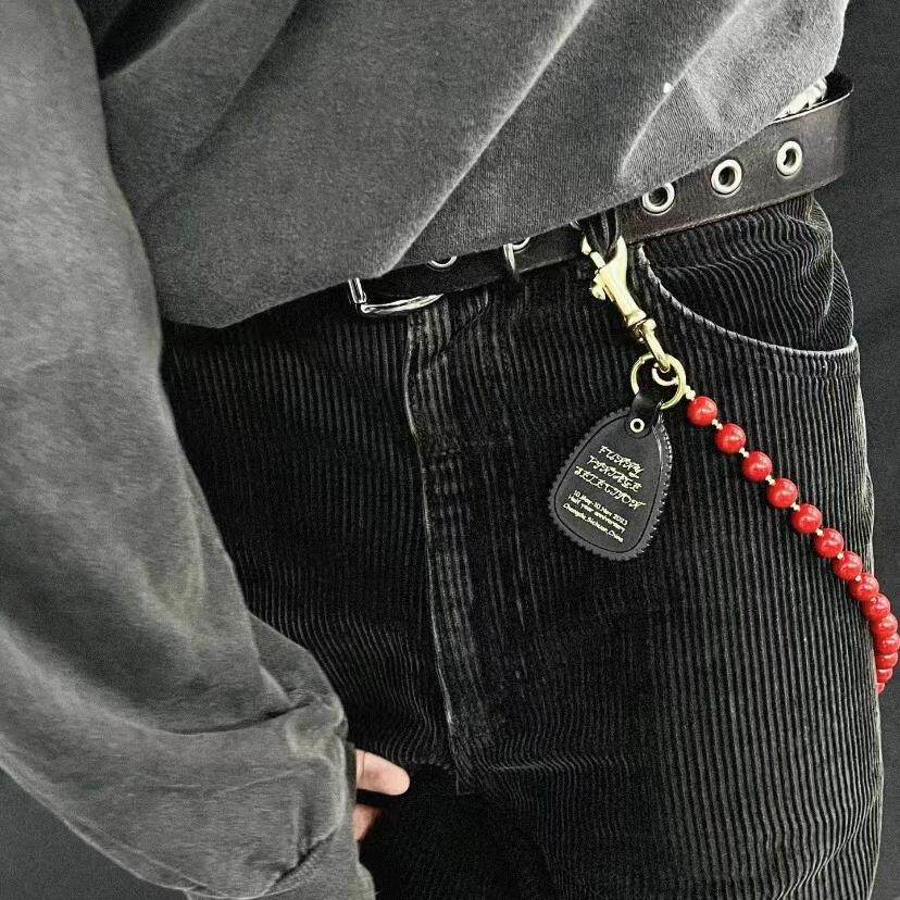 CG福利 青春版纯铜红玛瑙裤链 erd风格裤链 小众设计潮流穿搭饰品