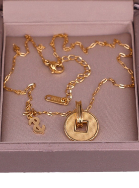 钛钢项链 财源滚滚铜钱项链女精致简约百搭高级感百搭锁骨链XL311