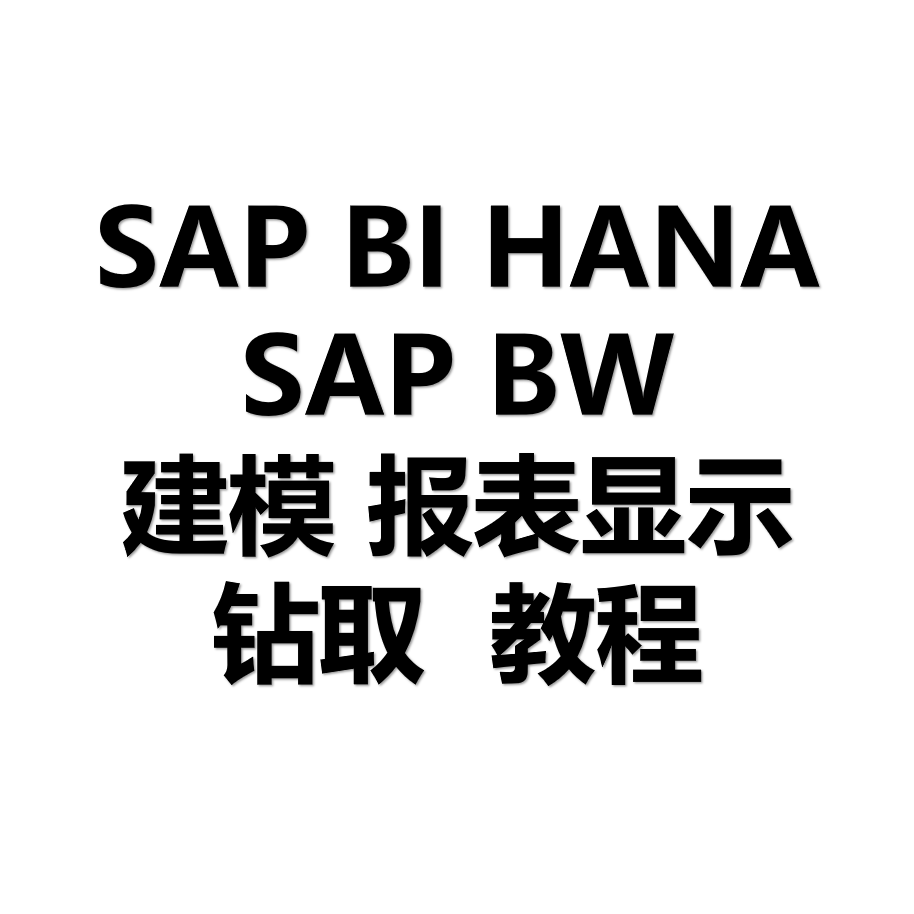 SAP BI HANA入门培训视频课程 SAP BW 建模 报表显示 钻取 教程 - 图3