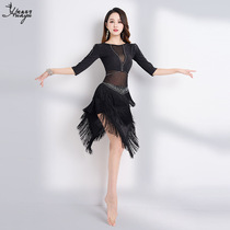 Huyu Belly Leather Dance Practice with the new sexy hot and drilling streaming Su Dance suit Ginsilk Oriental dance performance out of service