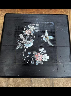 中式花鸟水移画凳子柜门螺钿贴纸