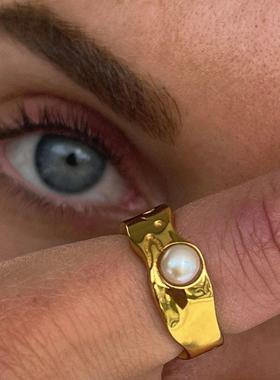 Uworld 18K Gold PVD Plated 316L Stainless Steel Rings Finger