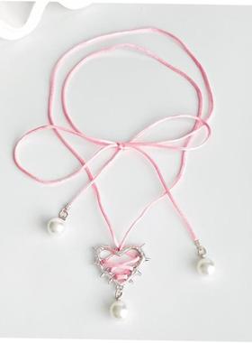 Sweet Women Pearl Pendant Necklace spicy Girl clavicle chain