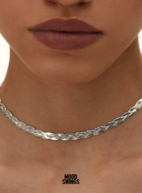 MS情绪波动925银编织蛇骨链