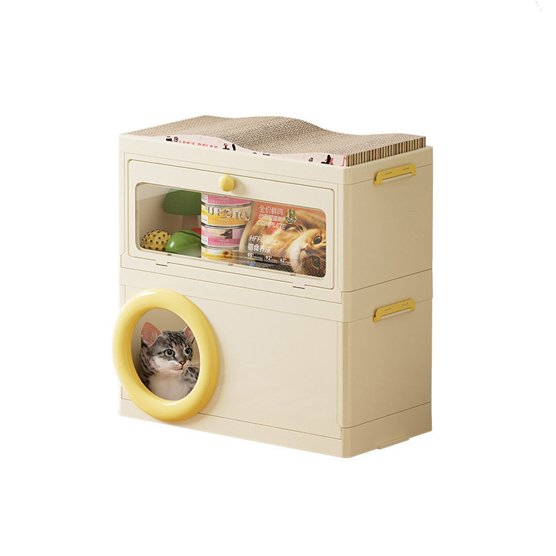 猫窝狗窝四季通用一体收纳箱猫别墅小户型双层猫舍猫屋柜子宠物,淘宝优惠券,粉丝福利购,淘宝优惠卷