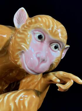 创意猴子摆件金猴献寿生日送礼