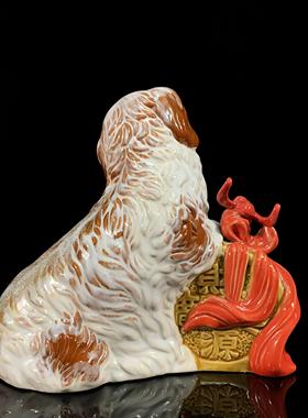 十二生肖狗陶瓷装饰摆件