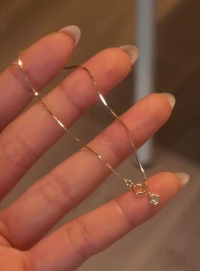 金色泡泡钻蛇骨手链女轻奢百搭