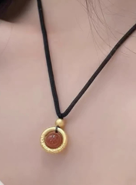 时来转运平安扣项链女生