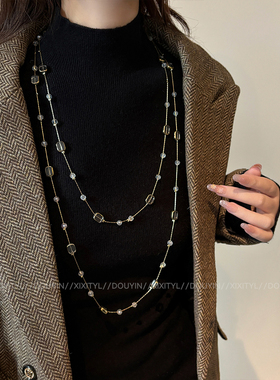 铜合金多层毛衣链轻奢百搭女款