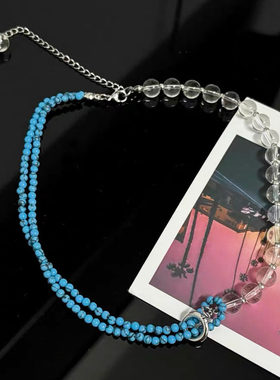 铜合金新中式复古叠戴锁骨链