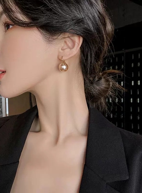 小众高级感珍珠耳钉女