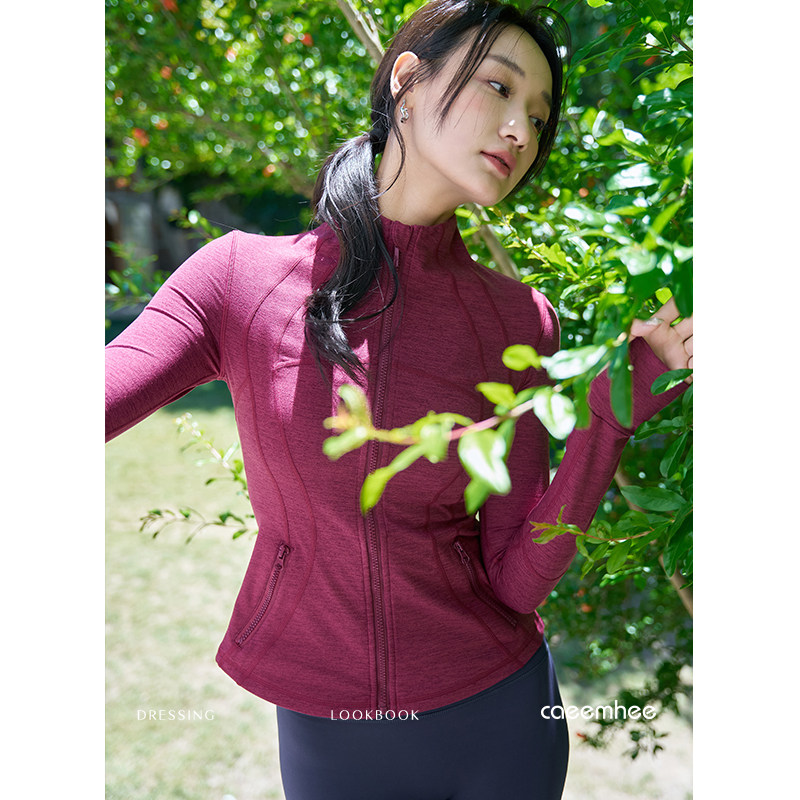 卡益长袖瑜伽服外套女2025秋冬上衣专业高端跑步健身服女运动夹克,淘宝优惠券,粉丝福利购,淘宝优惠卷