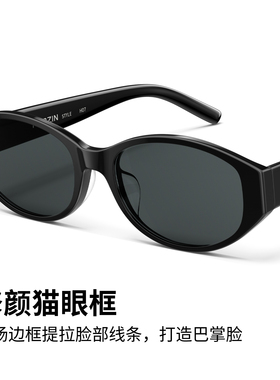 帕森复古猫眼墨镜宽边镜腿
