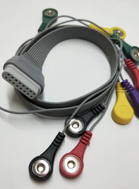 理邦动态导联线新款SE-2003SE-2012记录盒心电图机导联线16pin