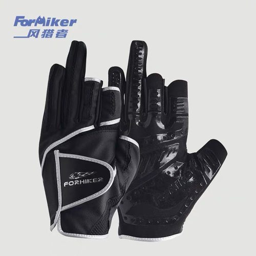 风猎者专业海钓手套耐磨垂钓防滑手套矶钓路亚秋冬季保暖钓鱼手套 - 图2