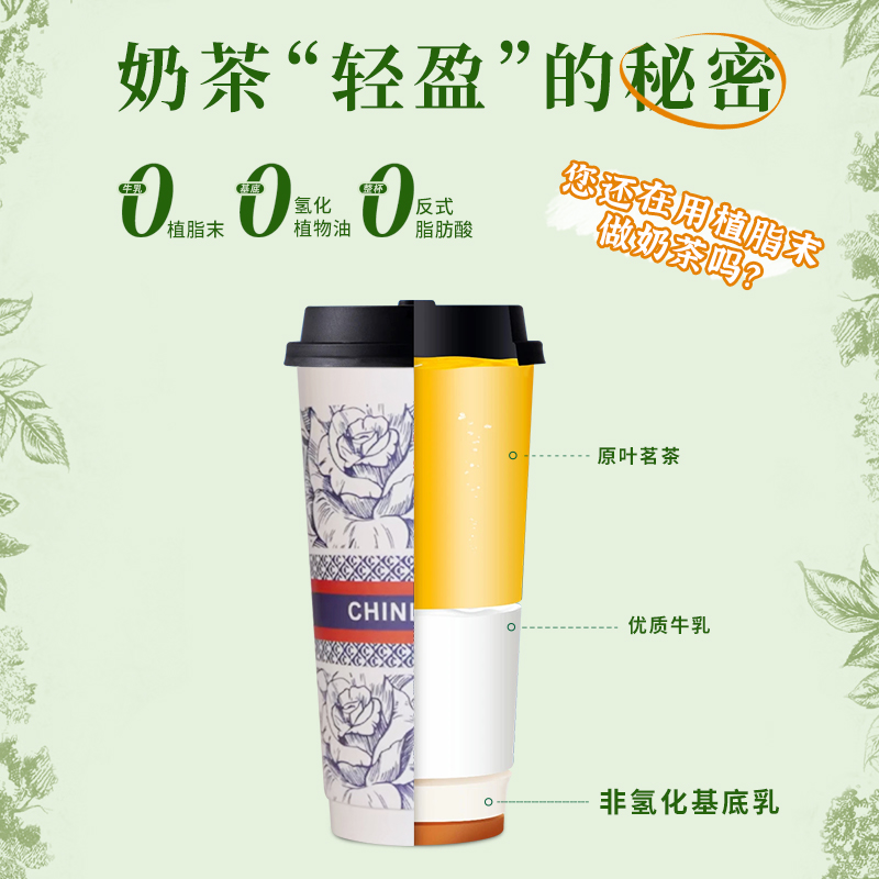 轻乳茶阿尔卑非氢化基底乳冰勃朗鲜牛奶霸王特调乳奶茶店专用原料 - 图2