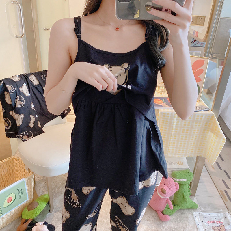 秋季纯棉三件套月子服产后11睡衣 维雨服饰哺乳衣/月子服