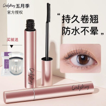 May season mascara waterproof fiber long roll teething without fainting and styling thick and bottom paste Natural small fish Haitang