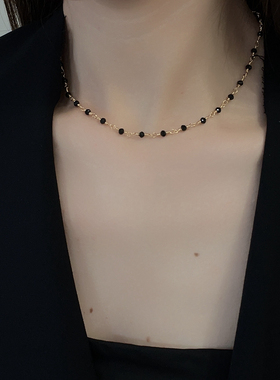 INNOSENSE高级感黑晶串珠锁骨链