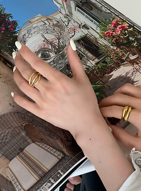 小众设计ins风戒指开口可调节