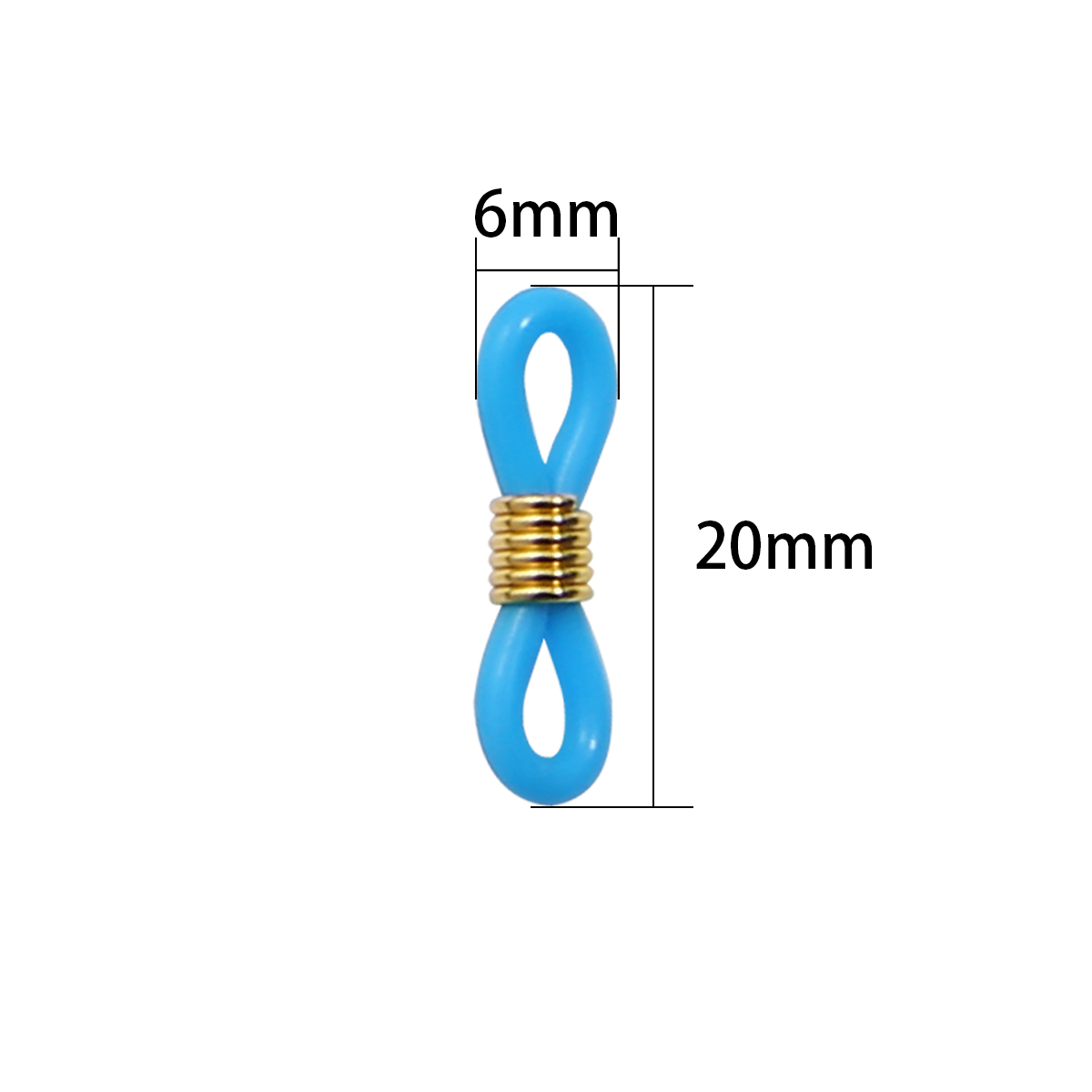 20个眼镜链手工DIY硅胶圈眼镜链子防滑圈眼镜绳 金属备用接扣配件 - 图3