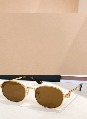 金属椭圆小脸遮阳太阳镜男女款潮