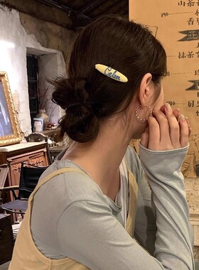 韩系网红同款气质鸭嘴夹百搭侧边夹刘海碎发夹简约时尚发卡发饰