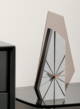 wozoom屋准两边座钟客厅装饰摆件家居饰品干花创意办公室北欧时钟