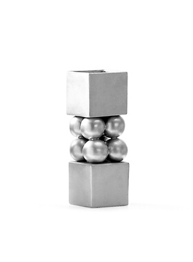 简约轻奢手工陶瓷花瓶家居客厅样板房叠球插花器软装餐桌饰品摆件