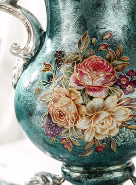 欧式美式花瓶摆件客厅插花干花装饰品创意家居电视柜玄关高档奢华