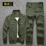 Осенний износостойкий хлопковый камуфляжный комбинезон, защита от ожогов