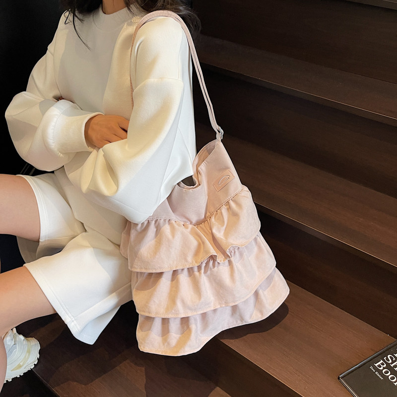 芭蕾风帆布包复古松弛感裙摆托特包新款通勤百搭大容量单肩包女,淘宝优惠券,粉丝福利购,淘宝优惠卷