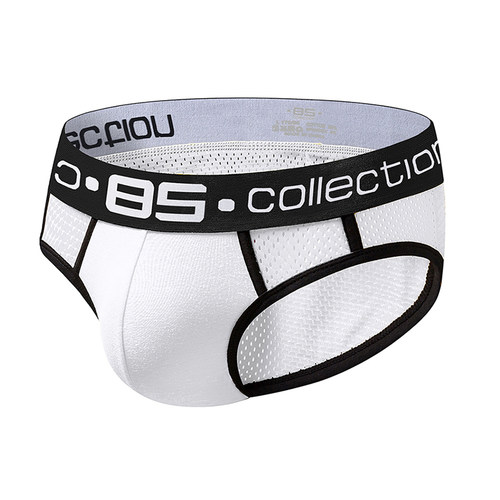 MOPAPAP内裤 理想型男友标本 原创男士透气网孔抗菌时尚U凸三角裤 - 图3