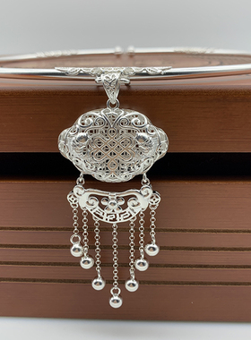 银笙歌纯银镀金男女通用手工项圈