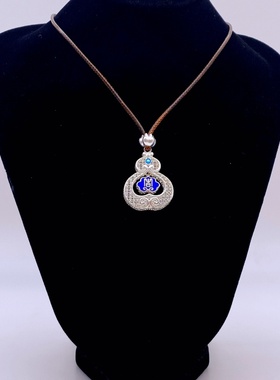 银生歌情侣款足银坠编织绳套链